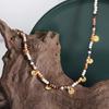 Glass Beads Combination Natural Stone Beads Necklace For Women Non Fading Stainless Steel Multi Color Women's Summer Necklaces