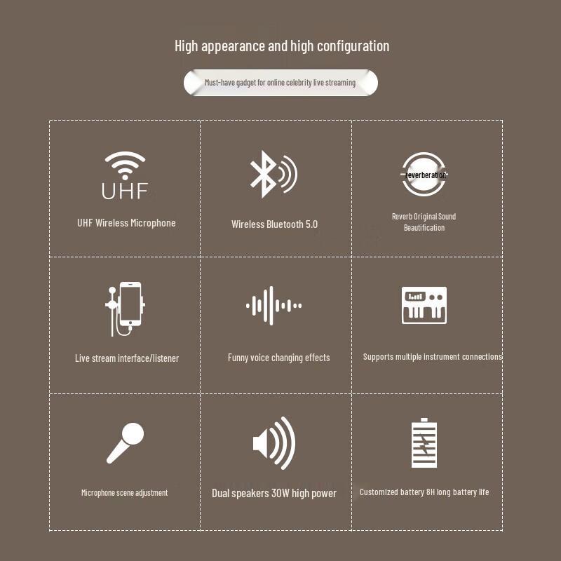 Shidu Tianlai T6 Outdoor Portable Bluetooth Speaker CN plug (adapter included)