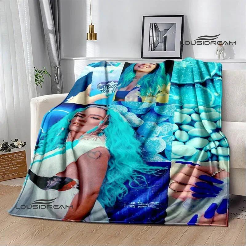Karol G Fashion Printed Blankets Picnic Blanket Flannel Warm Blanket Soft Cozy Blanket Travel Blankets Bed Linings Birthday Gift