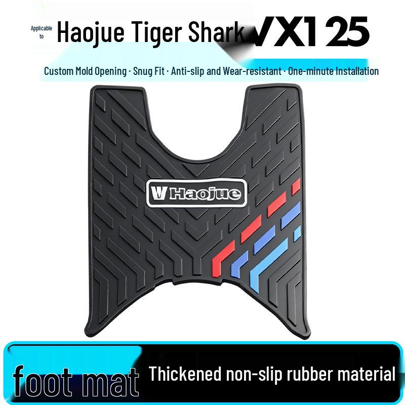 Waterproof Dustproof Foot Mats for Haojue Tiger Shark VX125 - Full Coverage, Thickened, Wear-Resistant for Modified Motorcycles