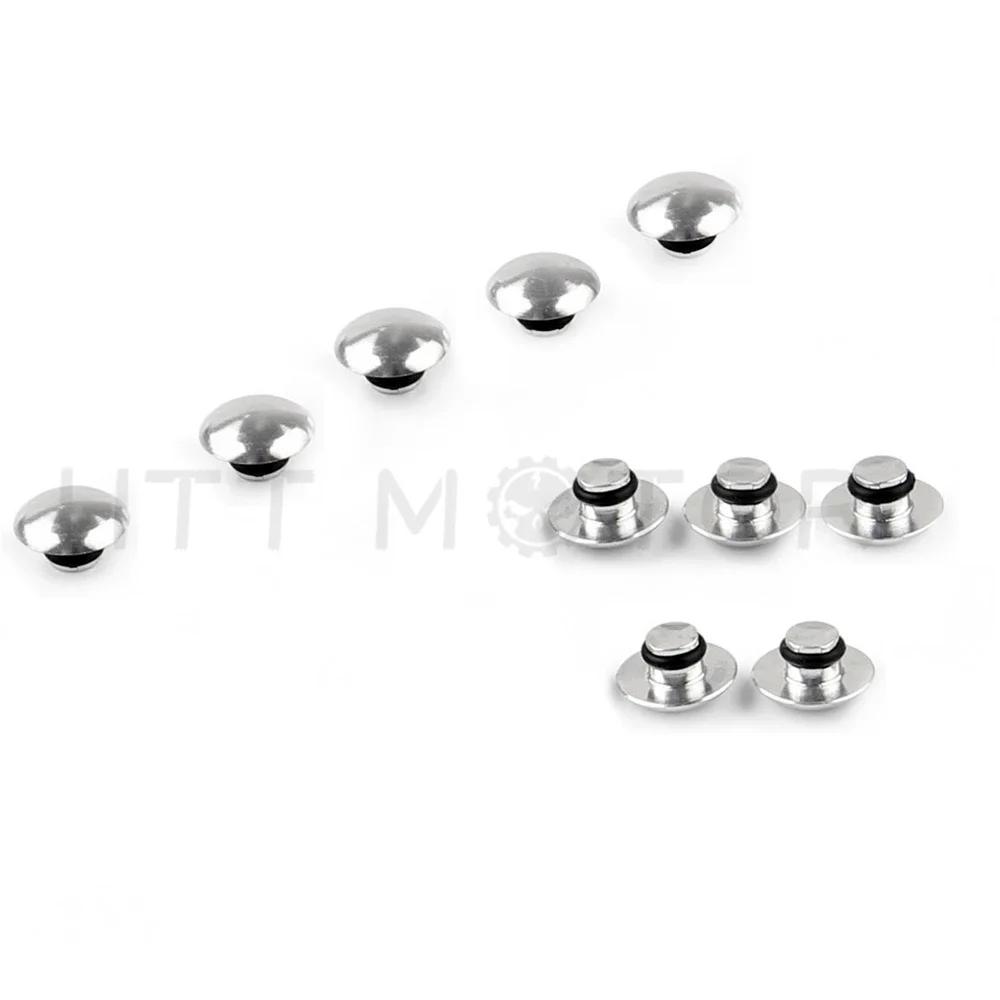 Pièces de Moto BLEU/ROUGE/CHROME 10 PCS Boulon à Vis Hexagonale Universel Capuchon de Tête d'Écrou Pour M8 8MM