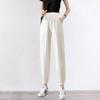 Maternity pants, ice silk belly support, cool and thin in summer, pregnant women's nine-point pants loose, large size casual, loose feet