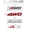 1Pc 3D Metal 4WD Logo Decals Emblem Badge Car RearTrunk Fender Adhesive Badge Body Sticker Accessories