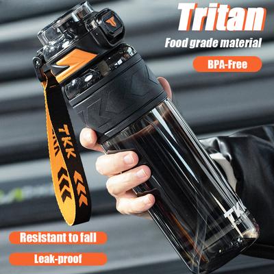 600ml Spor Su Şişesi Tritan BPA içermez Pipetli Taşınabilir Sızdırmaz Plastik İçecek Kabı Açık Hava Fitness Su Isıtıcısı