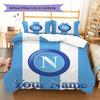 SSC Napoli Custom Name Pattern Bedding,Quilt Set Quilt Cover Pillowcase Home Birthday Gift(1 * duvet cover + 2 * pillowcase, without core)