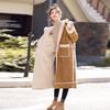 Women's Luxury Suede Lambswool Hooded Coat - Winter 2024 Thickened Cotton Jacket