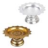 Elegant Fruit Display Plate Alloy Construction Ornamental Pattern Tall for Decoration Religious Use Celebratory Instances