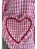 Camicia a Quadri Cuore con Maniche a Lanterna Europee e Patchwork di Pizzo Primavera/Estate 2026