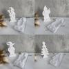 Christmas Elk Ornament Silicone Mold Diy Christmas Tree Snowman Santa Claus Plaster Resin Crafts Making Tools For Home Decor