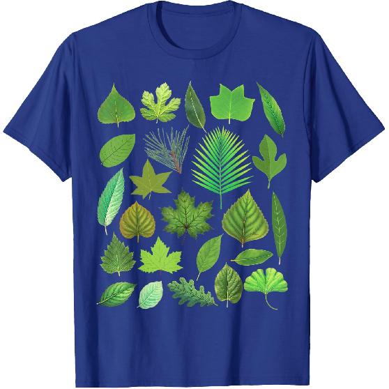 Types of Tree Leaves Biology Nature Educational T-Shirt