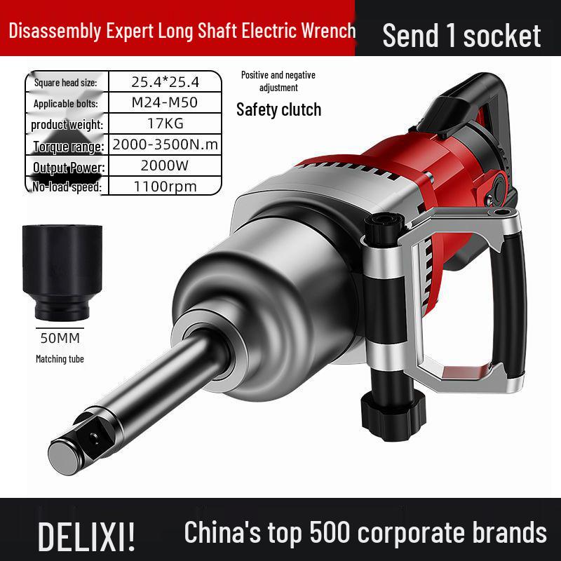 Delixi Electric 220V Heavy-Duty Impact Wrench with High Torque