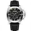 PAULAREIS Automatic Luminor Chronograph Full 10 ATM Water Dress Stainless Leather Coming of Age Gift Men's Watch, Movement, Calendar, Diver's,