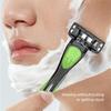 Razor Classic 6 Layer Safety Razor For Men Shaving Hair Removal Shaving Blades Manual Shaver Green 1 Handle With 5 Blades Razors