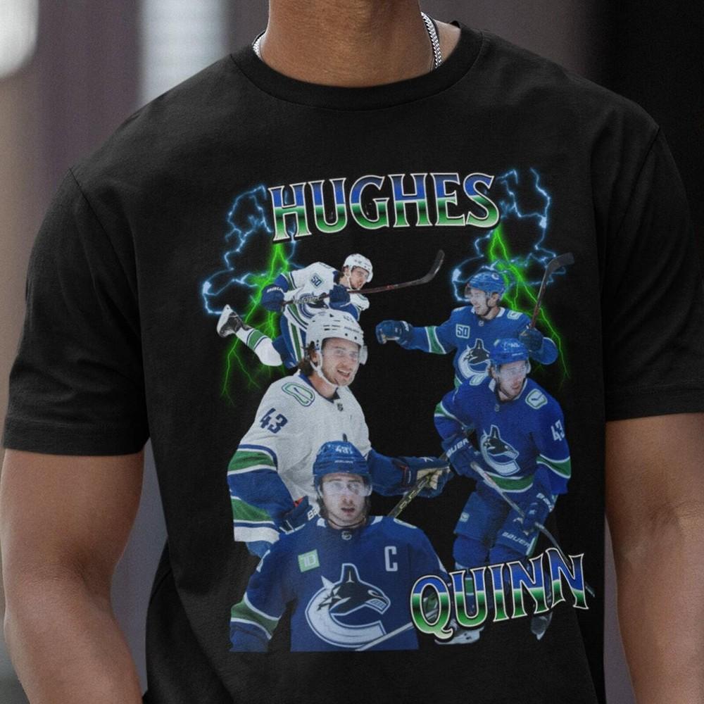 Футболка Quinn Hughes Хоккей на льду Канадская профессиональная хоккейная лига Спорт M Унисекс Футболка L