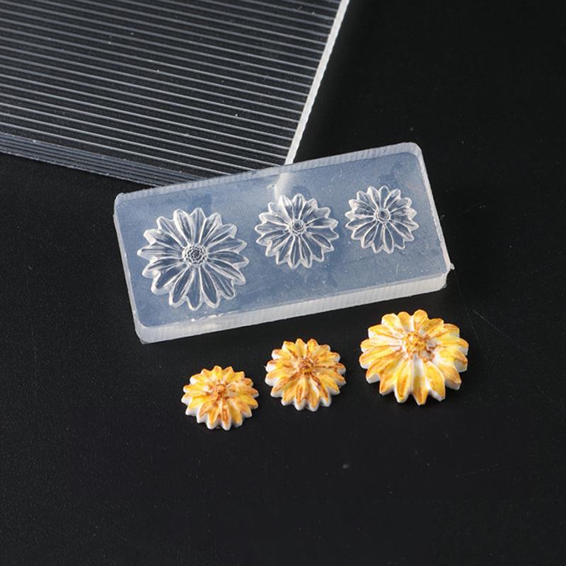 Mini Flower Rose Shape Silicone Nail Mold Nail Stamping Decorations Nails DIY Design Stereoscopic Manicure Art Tool