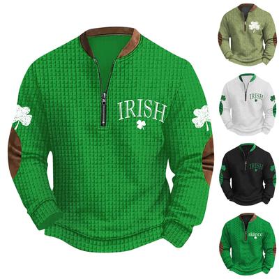 Erkek Retro Günlük Degrade Baskılı Sweatshirt