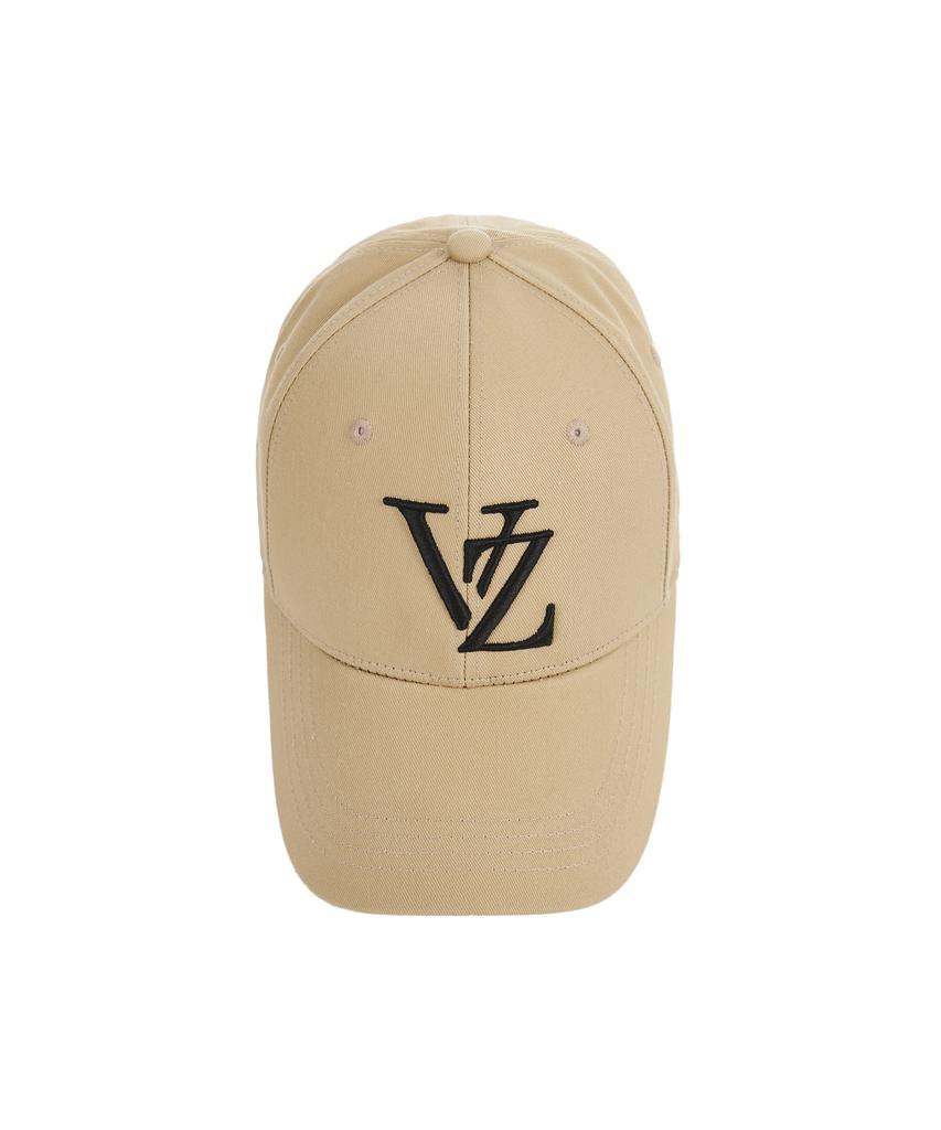 Bajal Monogram Big Logo Oversized Buckle Cap Beige