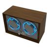 FRUCASE Wooden Watch Winder for Automatic Watches 2 Rolex Box Jewelry Display Collector Storage with Light