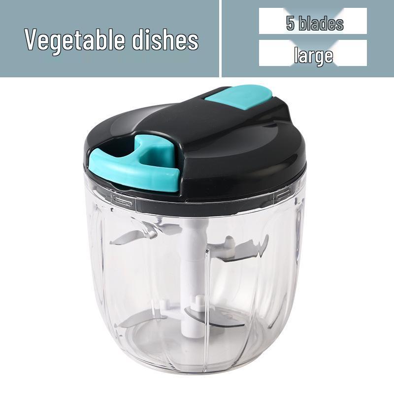 Multi-Function Manual Vegetable and Meat Chopper: Hand-Pull Garlic Mincer, Dumpling Filler, Vegetable Cutter