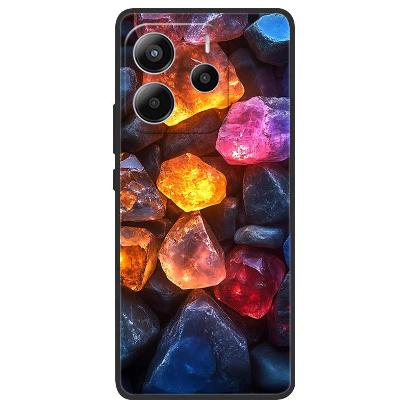 For Xiaomi Redmi Note 14 5G Case Soft TPU Marble Silicone Phone Cover for Coque Redmi Note 14 5G Global Cases Black Bumper Funda