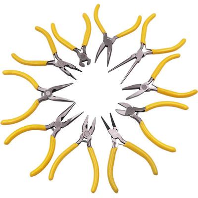 5-Inch Multi-Function Pliers Set: Needle Nose, Top Cutting, Flat Nose, Round Nose for Jewelry and Beading