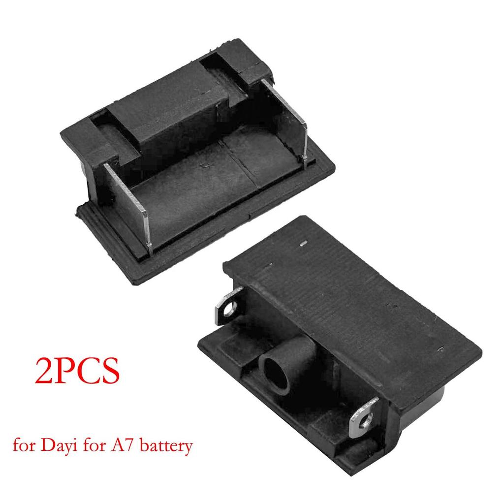 2PCS For DAYI A7 Battery Adapter Connector Replacement Terminal Block 35x26mm Black Plastic Secure Connection Fit