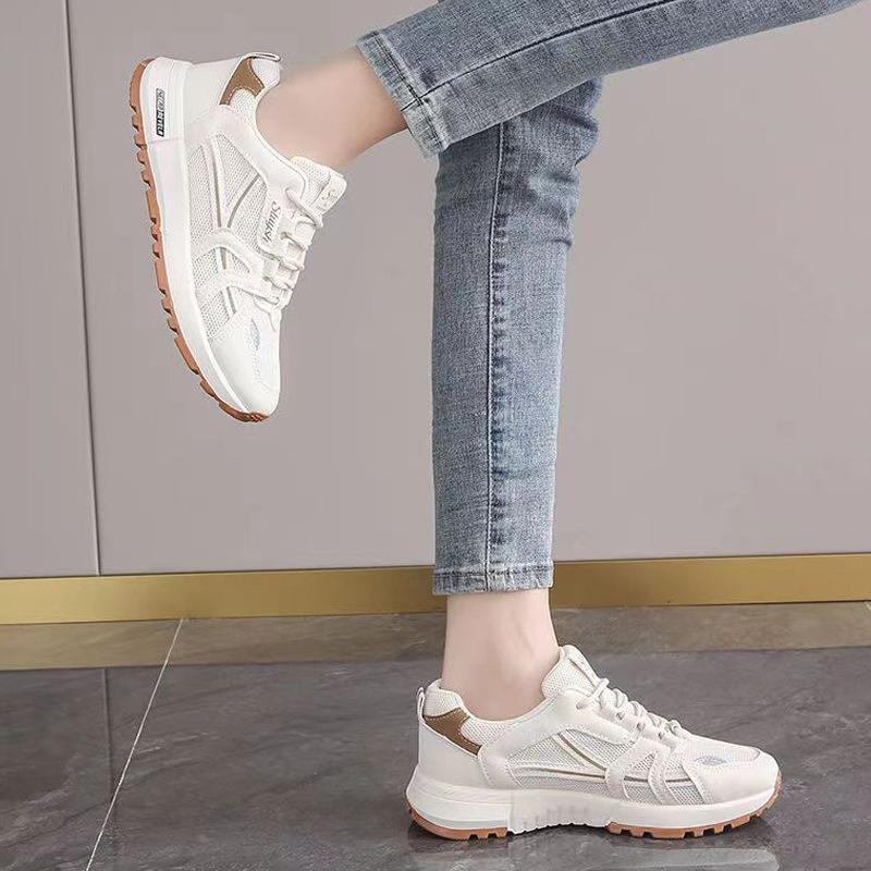 

Leisure Sports Small Thick Bottom Heightened Easy Wear Shoes Women s Breathable Mesh Shoes Spring and Summer Show Feet Small Cortez 35