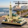 City Series MOC 548pcs Morocco Casablanca Hassan II Mosque Building Blocks Bricks Toys Mosquée Hassan-II Model Kit For Men Gifts