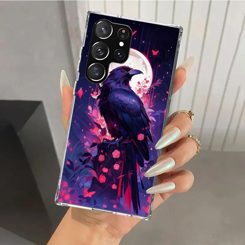 Animal Oil Painting Bird Phone Case for Samsung Galaxy S26 S24 S23 Ultra S25 Edge S22 S21 Plus S20 FE + Soft Print Shell Funda G
