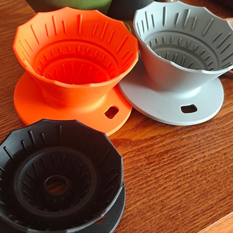 Portable Manual Coffee Filter Professional Pour Overing Coffee Cup Silicone Texture Suitable for Outdoor Camping Office