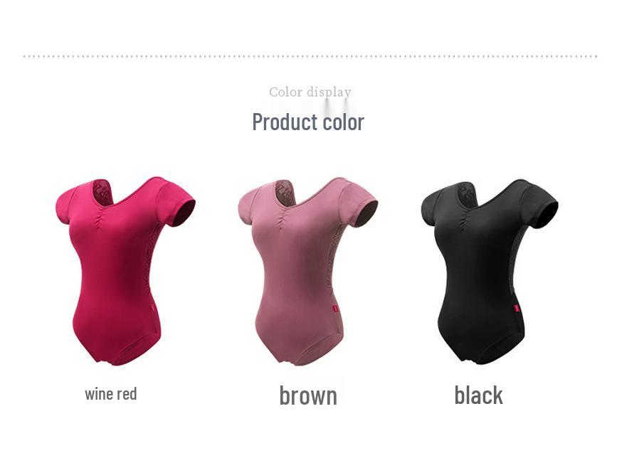 Women's Lace Backless Ballet & Yoga Leotard - Adult Dancewear & Body Shaping Practice Outfit