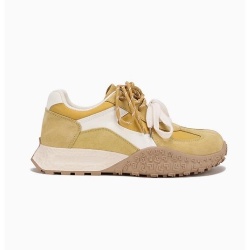 

Cowhide version popcorn mandarin duck with thick sole to increase the height of casual sports shoes for women 40