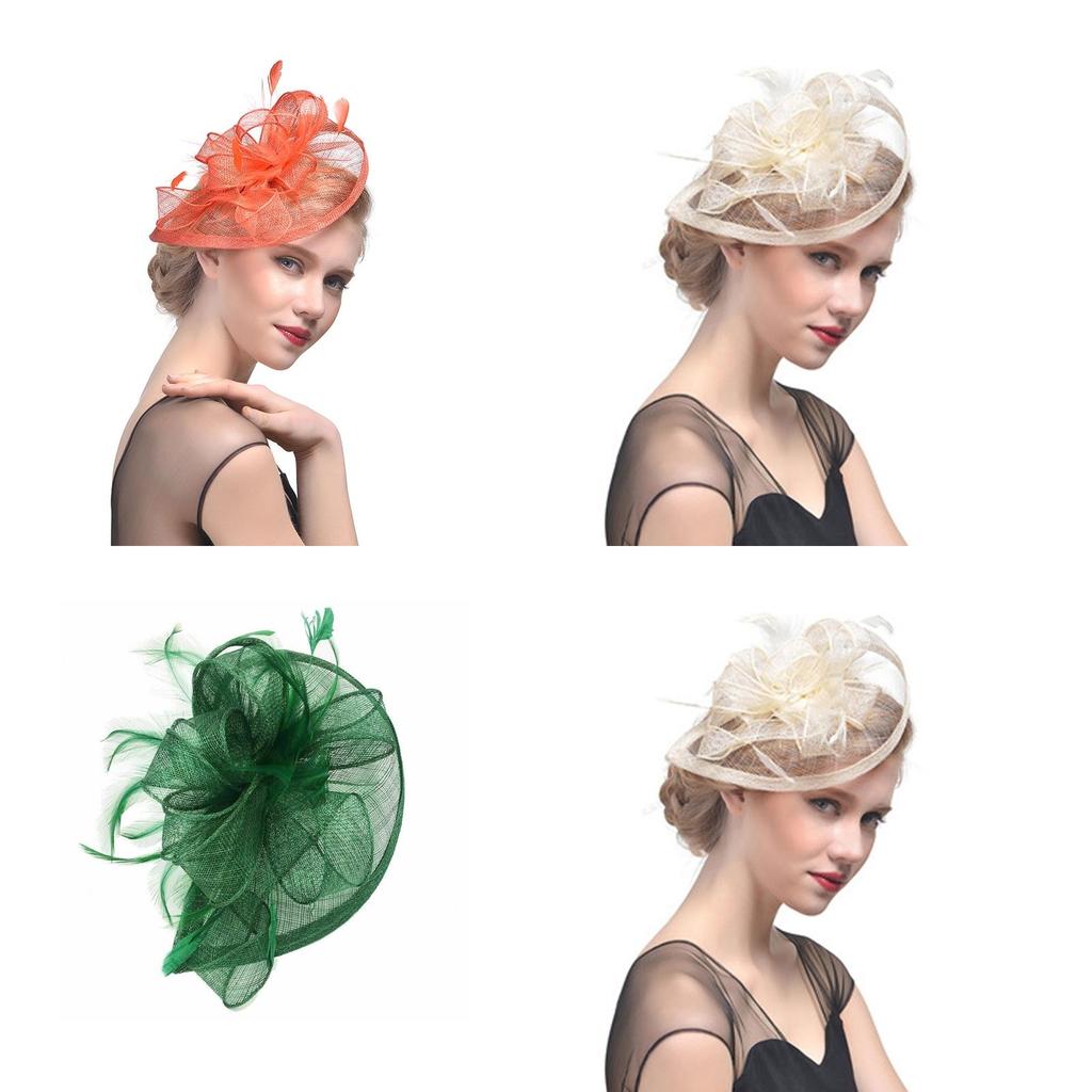 Ethereal Fairytale Silk Flower Feather Headpiece For Women