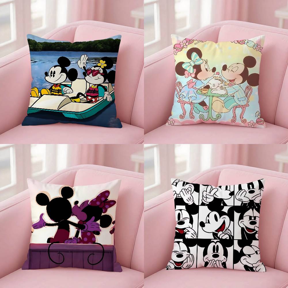 Mickey And Friends Case Plush Fabric Soft Pillowcase Double Sided Print Cushion Cover Household Gifts