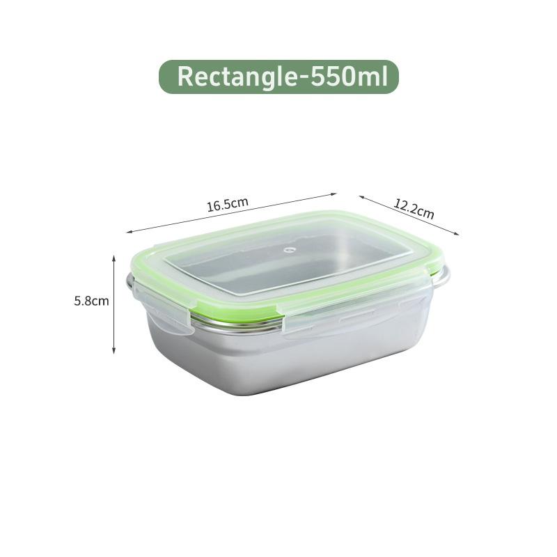 

304 нержавеющая сталь контейнер для хранения свежих продуктов герметичный герметичный ланч-бокс фруктовая коробка с крышкой контейнер для пельменей охлаждаемый контейнер для хранения