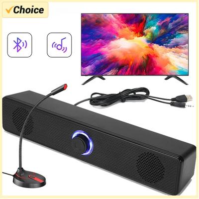 4D Computer-Soundbar Stereo-Sound Subwoofer Bluetooth-Lautsprecher Macbook Laptop Notebook PC Musik-Player Lautsprecher mit Mikrofon
