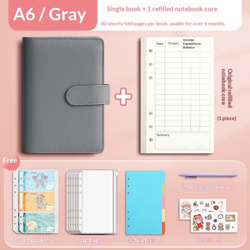 Macaron Children's Bookkeeping Book Loose-leaf Primary School Student Handbook Savings Book Can Put Money Financial Wallet Bookkeeping Book