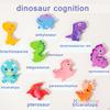 Wooden Montessori Dinosaur Egg Game Plaything Color Number Matching Game Early Learning Present Color Cognition Tactile Toy For Toddler