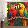 Vibrant Tropical Parrots Waterproof Shower Curtain - Colorful Jungle Design, High-Quality Fabric, Durable and Stylish Decor