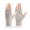 Soft Velvet Half Finger Gloves Solid Color Ski Gloves Casual Fingerless Gloves  for Home&Office
