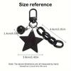 Ornament Glitter Stars Pendant Pink and Black Y2K Jewelry Keychain Cartoon  Keychain  Women Men
