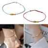 2 Pcs Fashion Gold Fish Charm Anklet Leg Foot Chain Lucky Carp Anklets Beach Jewelry Simple Blue Redness  Rope Woven Anklets