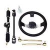 Complete Set 270mm Go Kart Steering Wheel Assembly Tie Rod Rack