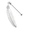 Feather Bookmarks Beadable Book Mark Metal Feather Book Page Holder for Book Lover Reader Teacher Student Gift