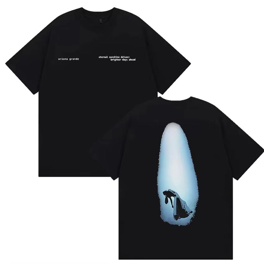 Ariana Grande Brighter Days Ahead Album Merch T-shirt Men and Women Summer Cotton Clothing Short Sleeved Tee