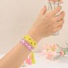 Embroidered Colorful Flower Bracelets Adjustable Rope Boho Weave Bracelet  Women Girls