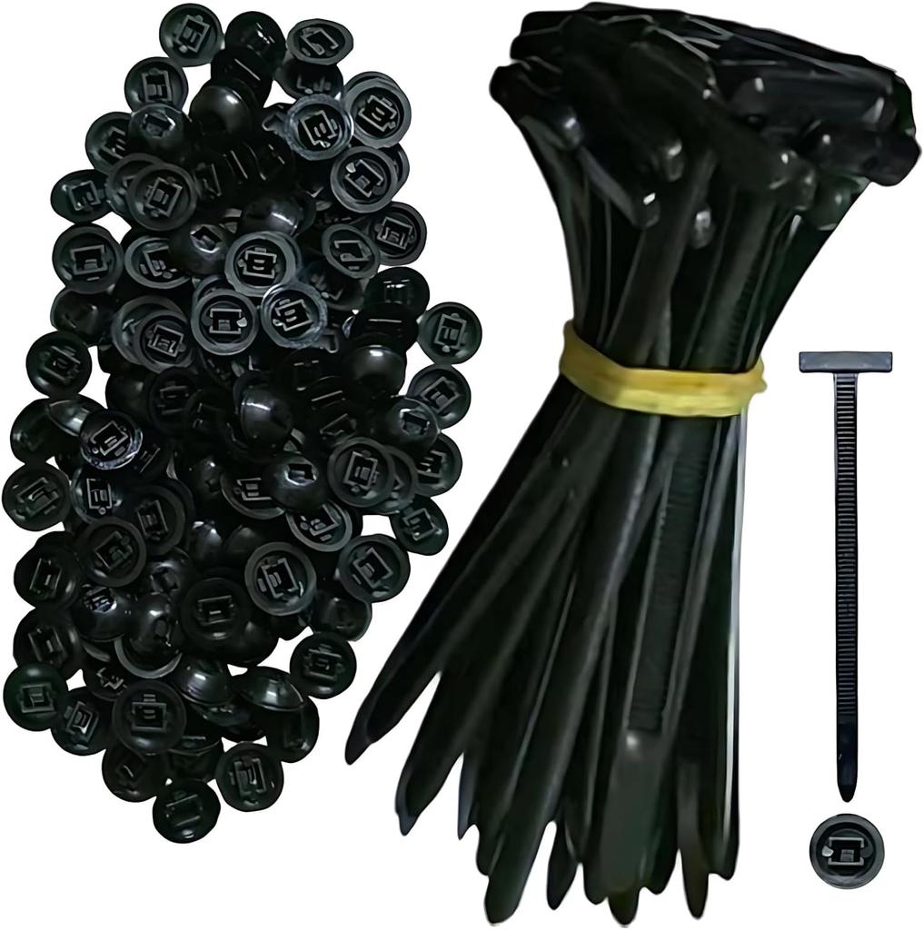 Nylon Universelle Kabelbinder-Schnalle-Hochleistungs-Kabelbinderhalter mit Stift- & Knopfdesign Kunststoff-Kabelbinder Werkzeug Befestigungselemente Karosserie