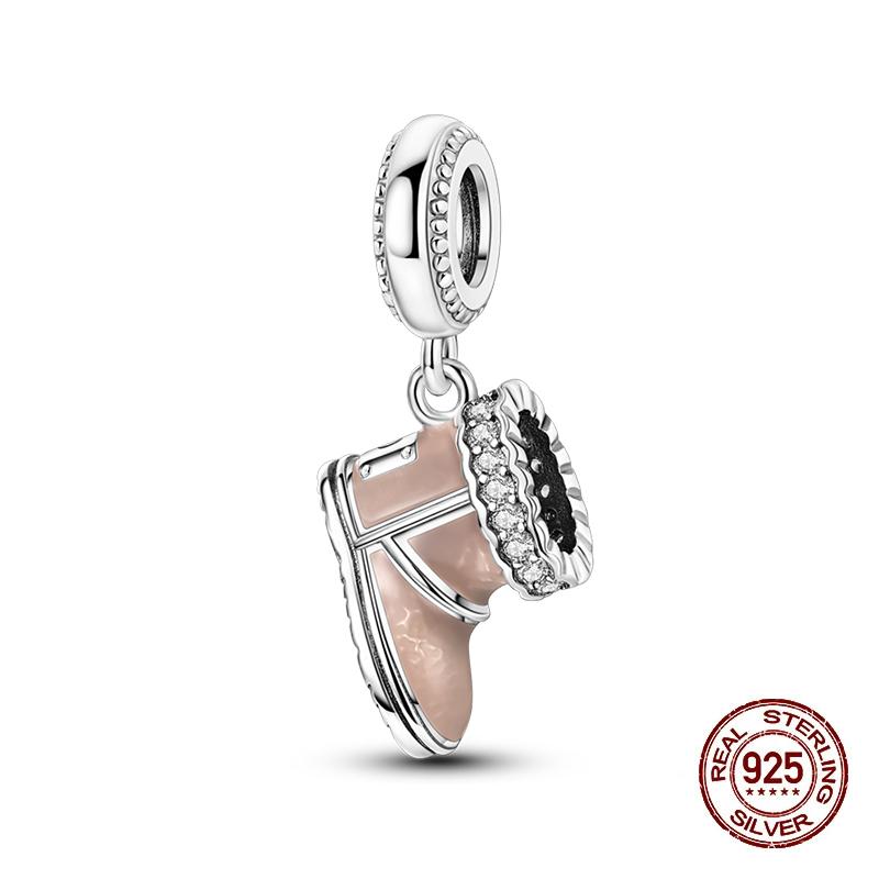 Original 925 Silver Charms Beads Winter Snowflake Snowman Igloo Penguin Pendants Fit Bracelet Charms Women Jewelry Gift