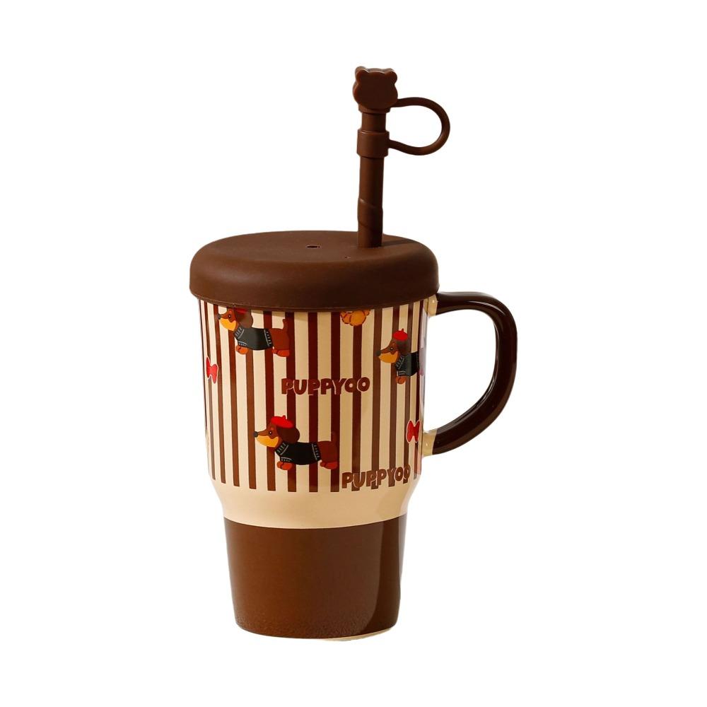 

Cartoon Water Cup Large Capacity Milk Cup Portable Coffee Cup School Style 1