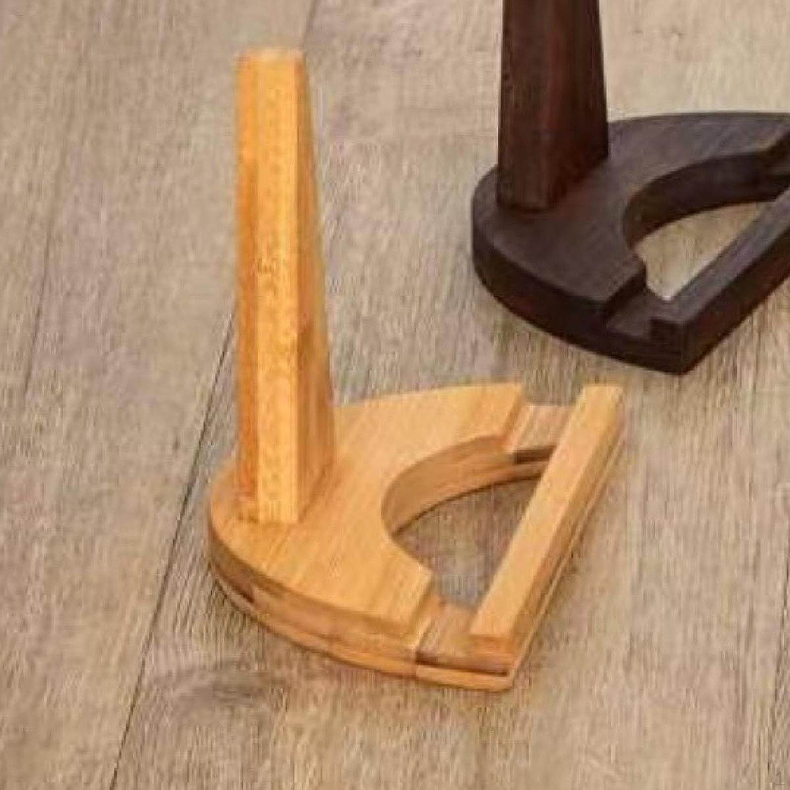 

Display Stand for Plates, Wooden Holder Decorative Dish Presentation Black Walnut Color